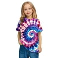 thumbnail image 4 of Besolor Boys Girls Summer Tops Kids Casual Tie-Dye Round Neck Short Sleeve T-Shirts Children's Blouse 3-14 Years, 4 of 9