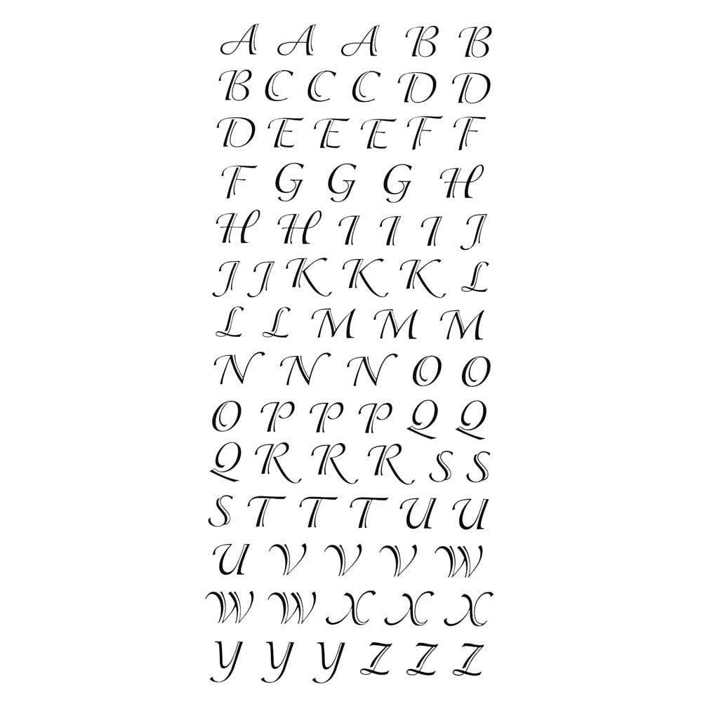 Cursive Letter Stickers