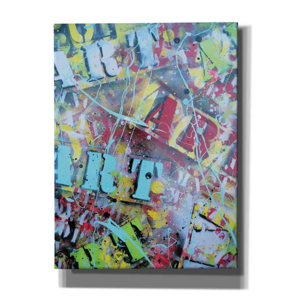 Epic Graffiti 'Art as Brushstrokes' by David Drioton, Giclee Canvas Wall Art, 12"x16"