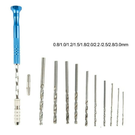 

0.5-3mm Blue lengthening semi-automatic hand drill set with 10pc Small drill bit