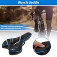 thumbnail image 3 of Cojín de asiento de bicicleta cómodo Unique Bargains para absorción de doble choque, sillín ergonómico con acolchado impermeable para bicicletas de montaña (Patrón impreso 1 Pcs), 3 of 7