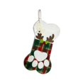 thumbnail image 2 of Tuvgenk Multi‑Color Plaid Dog Christmas Stocking,Paw Bone Pet Stocking with Reindeer Antler,16.1 in Holiday Hanging Decor for Fireplace,Xmas Present Sack, 2 of 8