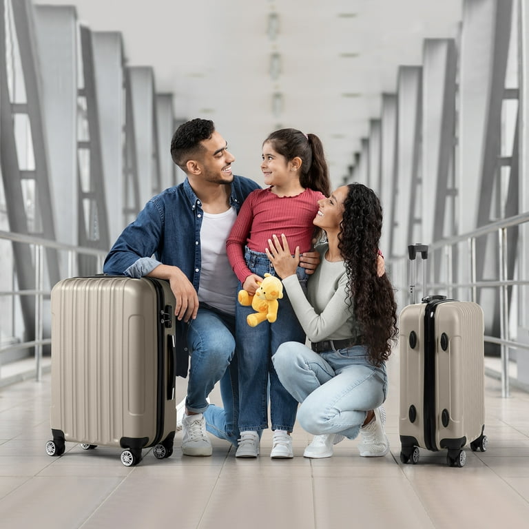 加州　シクレ Zimtown 3 Piece Hard Shell Spinner Luggage Set, Durable ABS