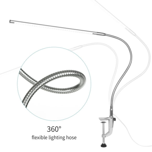 Lamp USB Clip-on Desk Lamp White Lighting Touching Control Dimmable LEDs Reading Light Flexible Lighting Angle for Bed Headboard Office Workbench
