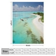 thumbnail image 4 of Creowell Boat Lagoon Beach Throw Blanket for Couch Sofa Bed Office All Seasons Lightweight Soft Blanket Travel Camping School Flannel Blanket 60x80in, 4 of 6