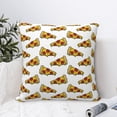 thumbnail image 4 of Pofeuu Pizza Print Double-sided plush pillowcase Square Throw Pillow Covers Pillows Cover for Living Room Bedroom Sofa Couch Cushion Cover（No pillow core）-26"x26", 4 of 7