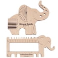 thumbnail image 1 of 2 unidades de medidor de agujas de tejer de madera con forma de elefante, guía para envolver hilo, herramienta de tejido para hilanderos, accesorios de ganchillo para medir hilo, 1 of 6