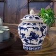 thumbnail image 6 of Ceramic Ginger Jar, Porcelain Jars Chinese Pattern Traditional Vase Asian Ginger Jar for Wedding Table Decoration Living Room Countertop Party, 6 of 9