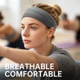 thumbnail image 5 of 3PCS Sports Headbands for Men and Women - Wide Moisture Wicking Sweatbands for Fitness, Running, Hiking, Cycling, Yoga, Basketball, 5 of 8