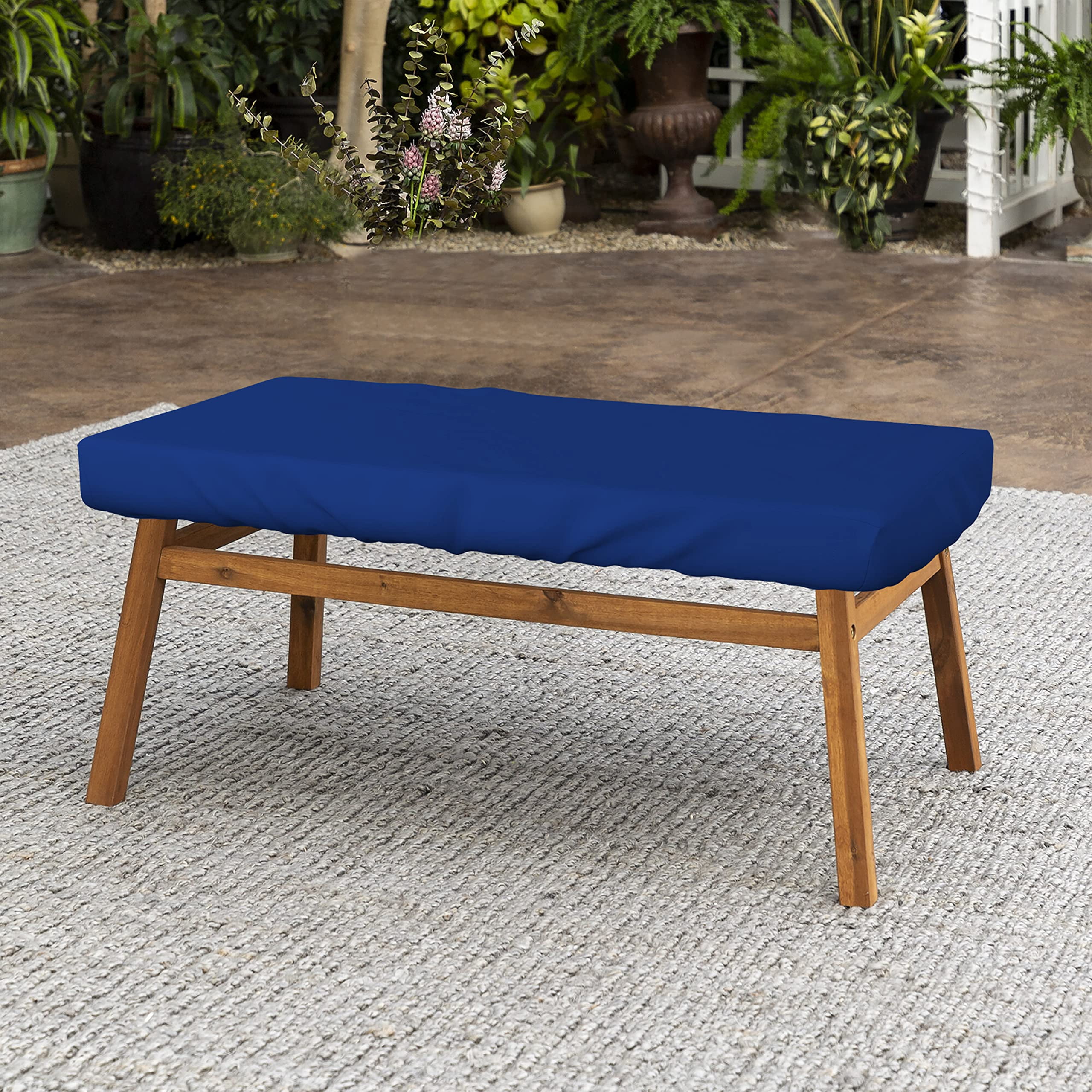 Covers & All Rectangle Table Top Cover, 18 Oz Heavy Duty Waterproof UV & Weather Resistant Patio Table Cover, Outdoor Table Cover for Patio Outdoor Furniture (5" H x 100" W x 50" D Inches, Blue)