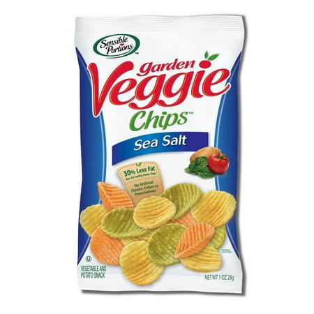 - 8 PACKS : Sensible Portions Garden Veggie Chips, Sea Salt, 1 Ounce