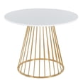 thumbnail image 4 of LumiSource Gold Metal, White MDF Canary Cosmo Dining Table, 4 of 5