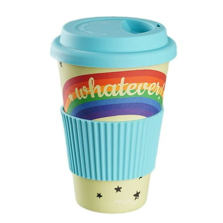 

Taicanon 500ml Bamboo Fiber Coffee Cup Fresh Heat Insulation Biodegradable Couple Mug Decal Gift