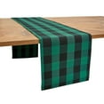 thumbnail image 2 of Franklin Spruce Green & Black 100% Cotton Christmas Table Runner 13" x 72", 2 of 4