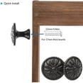 thumbnail image 4 of 16Pcs Black Cabinet Door Handle, Round Drawer Knobs, Single Hole Cupboard Handle, 4 of 5