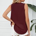 thumbnail image 6 of Idoravan Tank Tops for Women Fashion Women's Ladies V Neck Lace ing Tops Solid Color Sleeveless Blouse Vest, 6 of 7