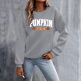 thumbnail image 2 of Holzkary Sweatshirts for Women Hoodies Pumpkin Season Sweatshirt Atumn Crewneck Tops Thanksgiving Pullover Graphic Printed Pullover Top Comfy Fall Winter Outfits Clothes 2025 Fashion Light Ashy M, 2 of 9