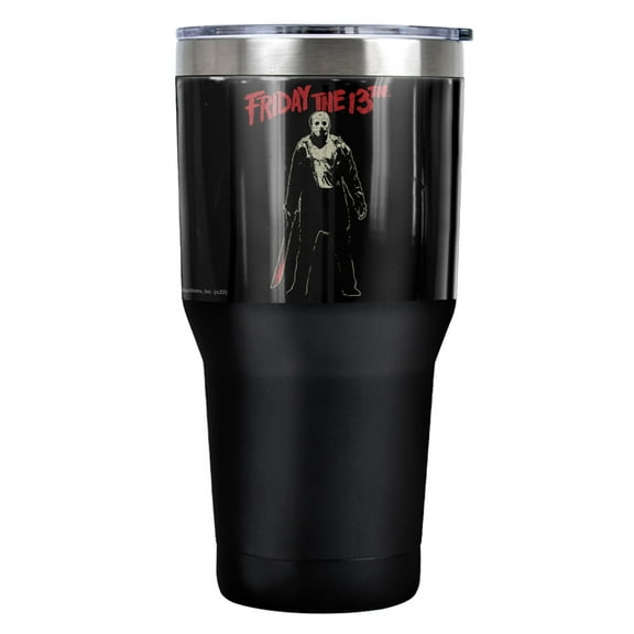 Friday The 13Th Chchch Ahahah Stainless Steel Tumbler 30 oz Coffee Travel Cup, Vacuum Insulated & Double Wall with Leakproof Sliding Lid