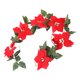thumbnail image 3 of Adorno navideño de ratán artificial de 2 m con flores rojas para festivales., 3 of 7