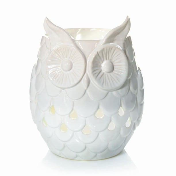 Centro de mesa MeltCup Warmer Yankee Candle con diseño de búho con temporizador LED