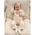 thumbnail image 4 of Miaouyo Toddler Baby Girl Sweat Outfit Embroidered Long Sleeve Tops Wide Leg Pants, 4 of 9