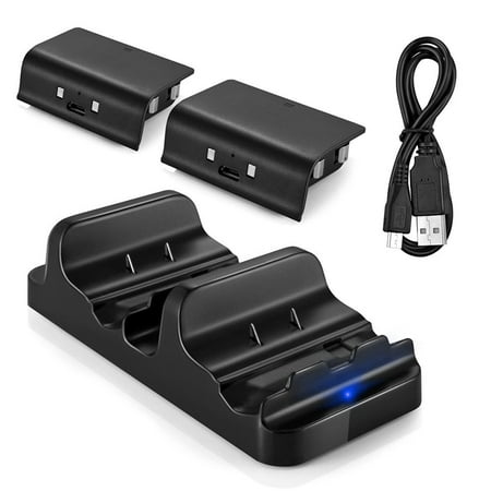 Dual Dock Charging Station 2 Rechargeable Batteries Charger Xbox One (Best Rechargeable Batteries For Xbox Controller)
