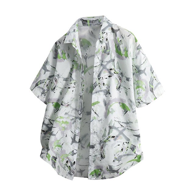 YanHoo Short Sleeve Button Down Shirts for Men Plaid Business Casual Short Sleeve Button Up Tee Shirts