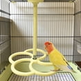 thumbnail image 3 of mdesiwst 360-degree Rotating Bird Perch Stand Toy 3D Printed Interactive Exercise Wheel Spinning Parrot Toy for Parakeets Budgies Lovebirds Finch Conures Cage Accessories, 3 of 8