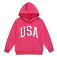thumbnail image 3 of Hienoo Big Girls Hoodie Set Usa Printed Hooded Sweatshirt Sweatpants Outfits Sweatsuit, 3 of 5