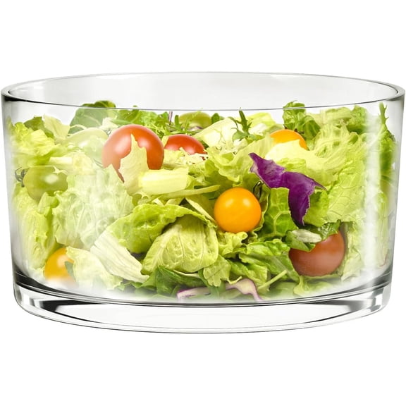 Glass Salad Bowl - Versatile 118oz Trifle and Fruit Bowl - Elegant & Long-Lasting for Serving Salads, Dessert