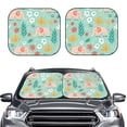 thumbnail image 2 of Balery 2 Piece Elephant and Flowers Car Windshield Sun Shade|Foldable Front Windshield Shade for Car Front Window for Most Sedans SUV Truck-Small, 2 of 7