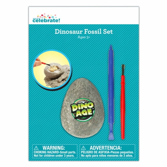 Dinosaur Fossil Dig Set with tools, 6 styles, child ages 3 and up, by Way to Celebrate
