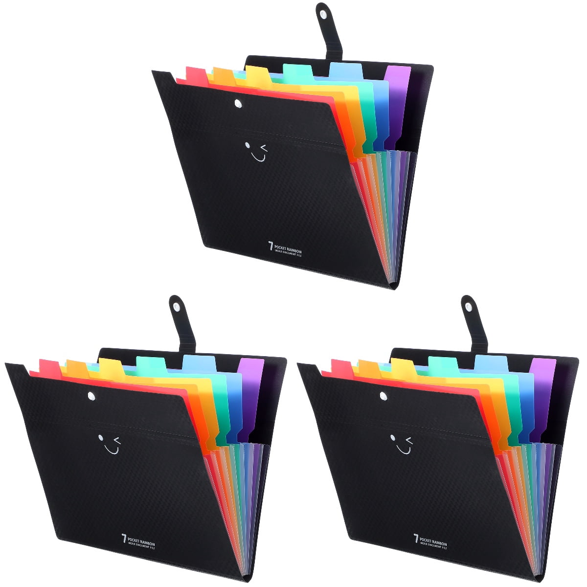 Masteelf 3pcs Expanding File Folder Heavy Duty File Folder Color File Folder File Organizer Bag Receipt Organizer