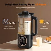 Luxmo 50oz Automatic Nut Milk Maker, Homemade Hot Soy Milk Almond Cow Maker Machine, 10-in-1 Plant-Based & Dairy-Free Beverage Oat Milk Maker with Delay Start, Keep Warm, Boil Water(1500ML)