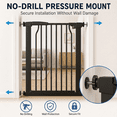 thumbnail image 4 of Fairy Baby 40" Tall 22.4"-24.6" Narrow Baby Safety Gate with Wall Protectors Black Metal Gate, 4 of 9