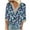 Blue Plus Size Blouse for Women_a, variant on Loose Fit Lace V Neck Flower Pattern 3/4 Sleeve Tunic Tops Spring Tops Fall Trendy Shirts Blouses for Women Dressy Casual Business Elegant Work Tops T-Shirts Navy XXL