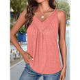 thumbnail image 4 of Women'S V-Neck Sleeveless Vest Pink L, 4 of 7