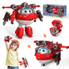 Super Wings Toys, Equipment Upgraded-Super Iron Jett 5 " Transformer Toys,Transforming from Toy Jet to Robot Action Figure, Airplane Toy for Kids 3-5 Years Old, Birthday Party Supplies for Kids