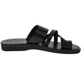 thumbnail image 6 of Holy Land Market Men/Women Biblical Jesus Leather Sandals/Slides From Jerusalem (Bethlehem Black) (44 M EU), 6 of 7