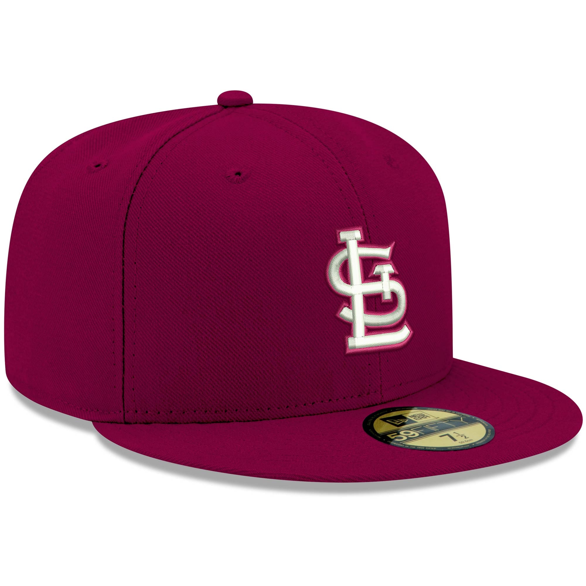 Men's New Era Cardinal St. Louis Cardinals White Logo 59FIFTY Fitted Hat - image 3 of 5