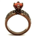 thumbnail image 3 of IP Bague en Acier Inoxydable avec AAA Grade CZ en Orange pour les Femmes Couleur Pierre Orange Style TK1548LC Taille 5, 3 of 4