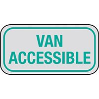 UPC 029069200831 product image for Hy-Ko HW Heavy Duty Reflective Highway Sign, Van Accessible, 12 in W x 6 in L | upcitemdb.com