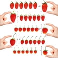 thumbnail image 2 of 30 Pieces Artificial Strawberries Assorted Size, Lifelike Plastic Fake Fruit Decoration for Home Kitchen Party Photography Props (Red), 2 of 3
