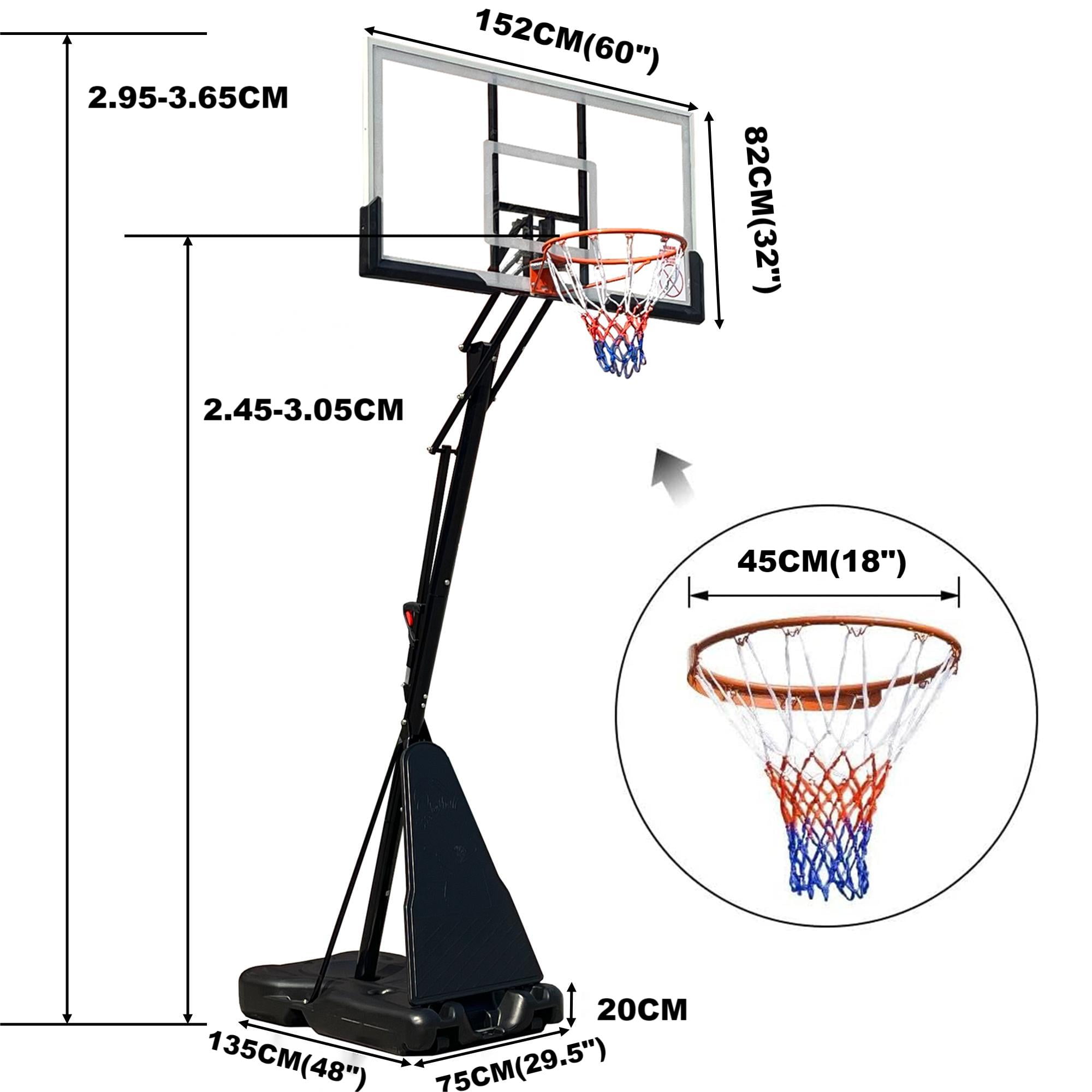 Vebreda 60 in. Portable Basketball Hoop System