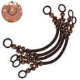 thumbnail image 1 of 4 pcs Wooden Handles with Wood Bead, Purse Handles Handbag Handle for Bag Making, Purse Making, Handle Replacement, 1 of 5