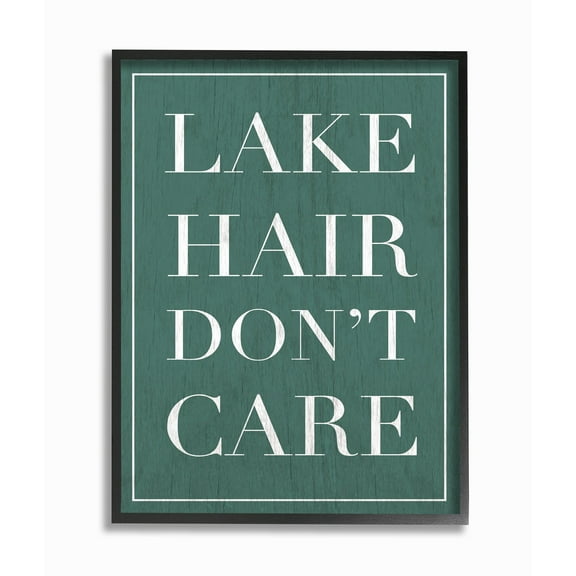 The Stupell Home Decor Collection Lake Hair Dont Care Framed Wall Art