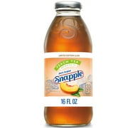 Snapple Zero Sugar Peach Tea Drink, 16 fl oz Limited-Edition Glass Bottle