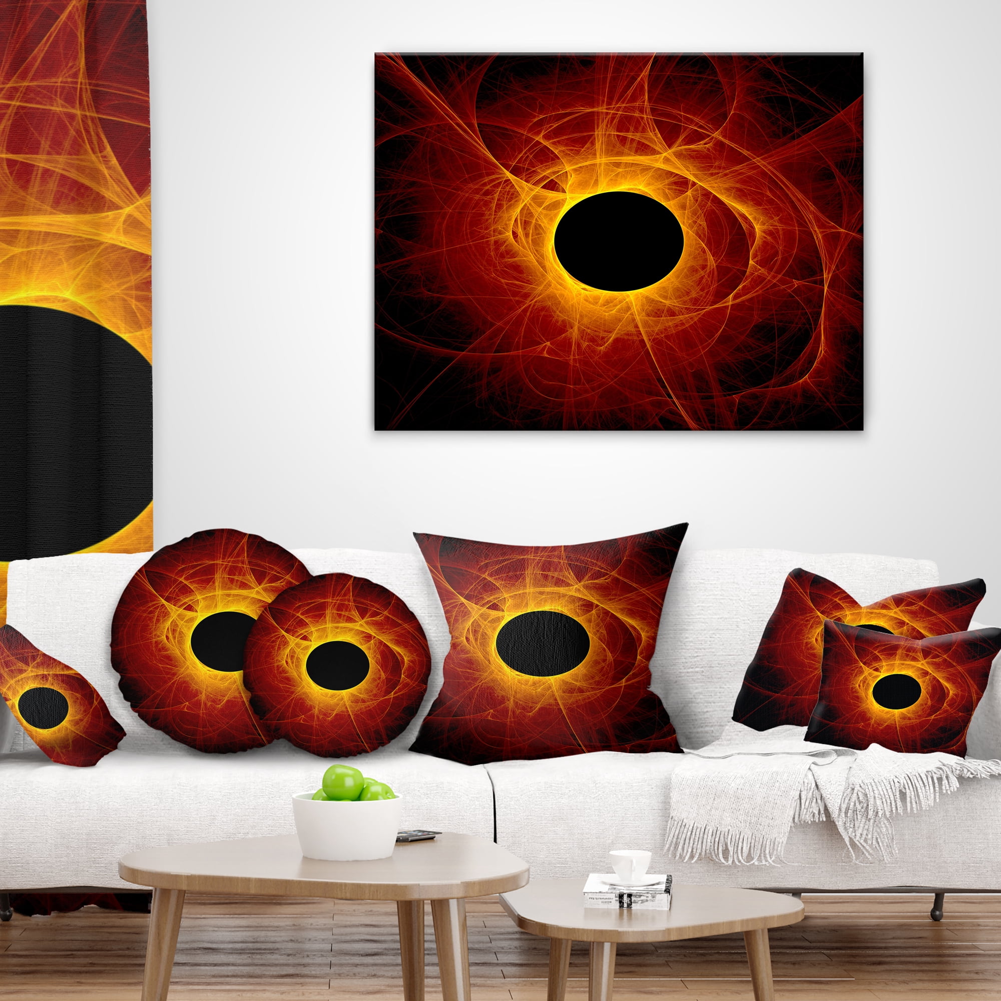 Designart The Eye of God Digital Art - Abstract Throw Pillow - 16x16