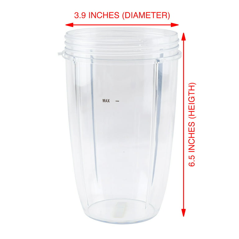 24 oz Tall Cup with Flip Top To-Go Lid and Extractor Blade Replacement Parts Compatible with Nutribullet Lean NB-203 1200W Blenders