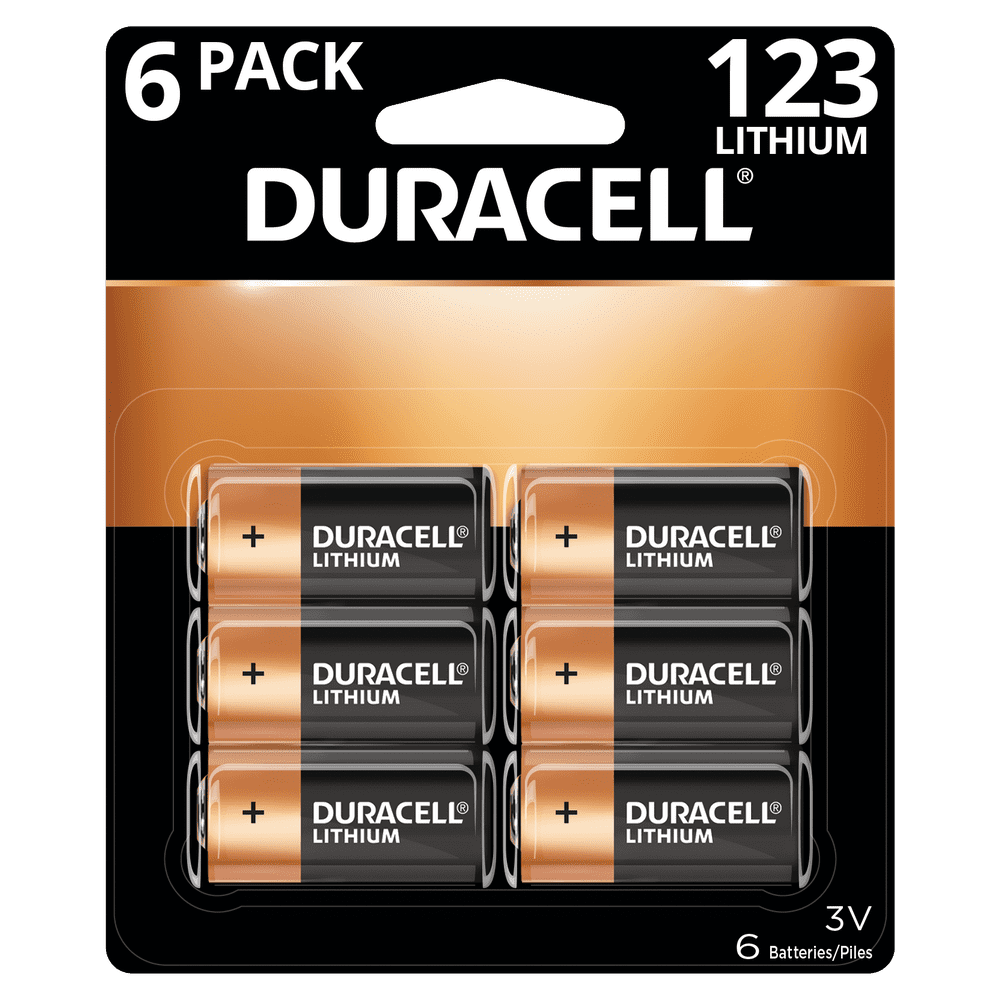 Duracell 3V High Performance Lithium Battery, 123, 6 Pack
